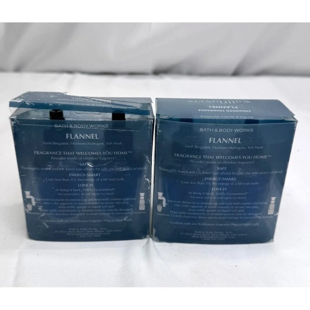 Bath & Body Works Wallflowers Flannel Home Fragrance Refills 2 Pack New Sealed